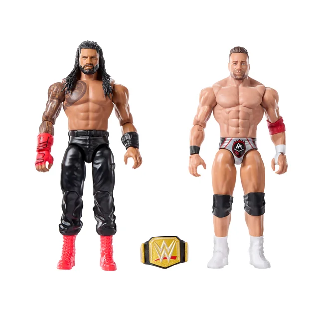 WWE Main Event Showdown 2-Pack Series 21 Roman Reigns vs LA Knight Action Figures (6")