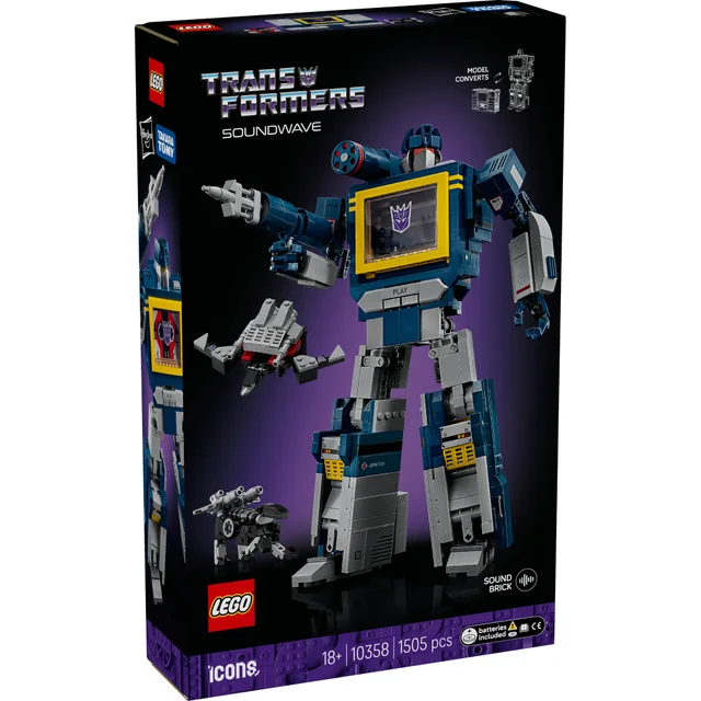 LEGO® Icons Transformers: Soundwave Model Kit Building Set for Adults 10358