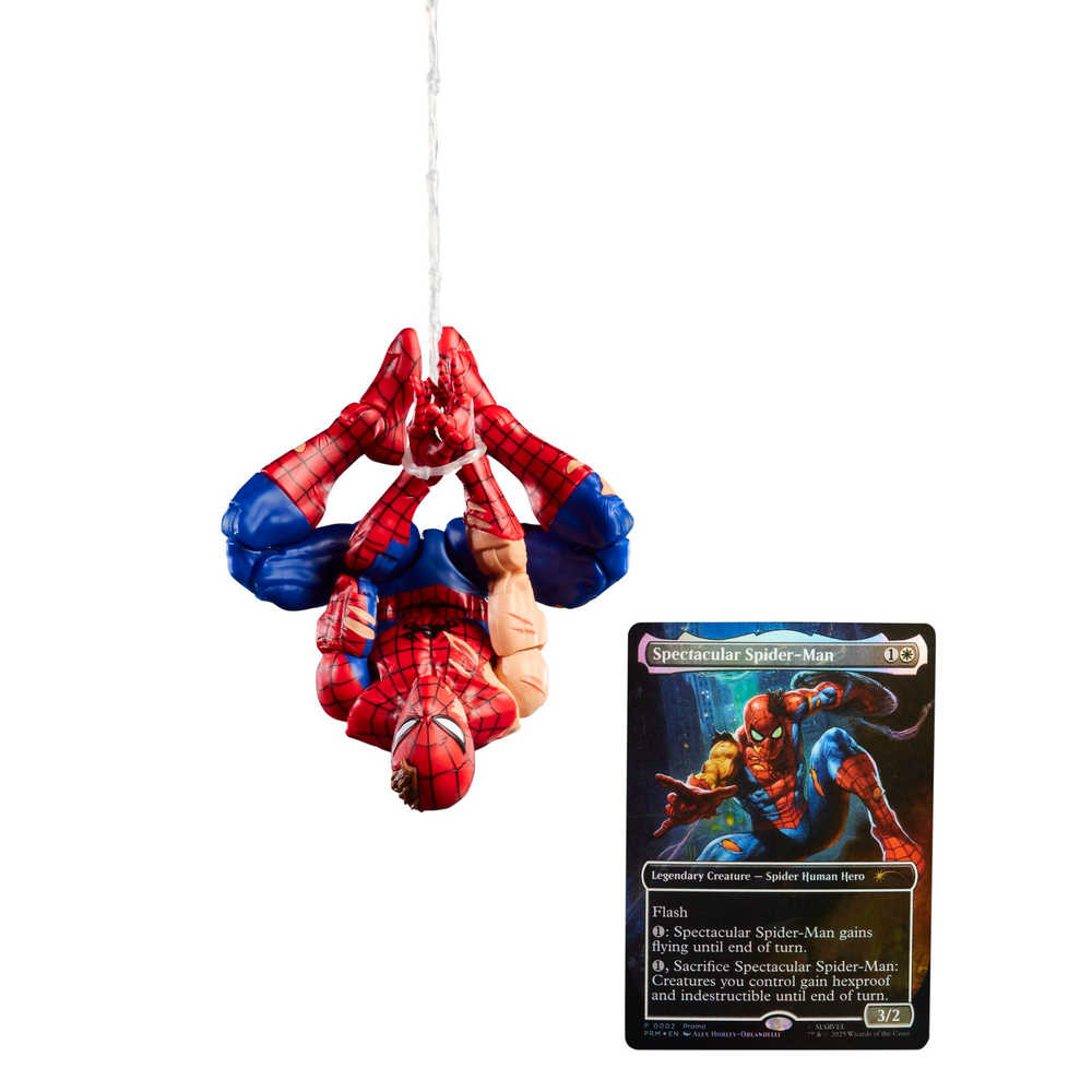 Hasbro Marvel Legends Spider-Man x Magic: The Gathering Spider-Man 6" Action Figure & Trading Card Image 1
