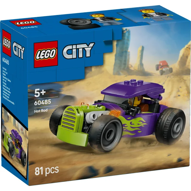 LEGO City Hot Rod Race Car Building Toy and Minifigure 60485