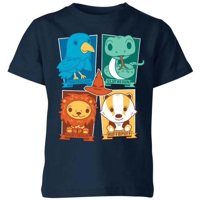 Harry Potter Kids Hogwarts Houses Kids' T-Shirt - Navy