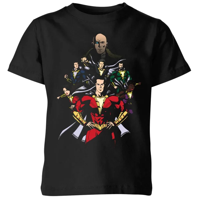 Shazam Team Up Kids' T-Shirt - Black