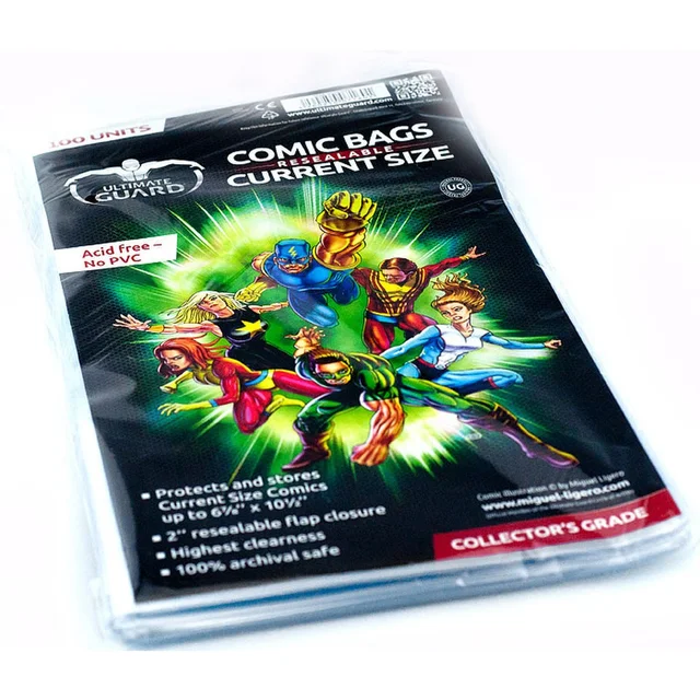 Ultimate Guard Resealable Comic Bags Current Size 100