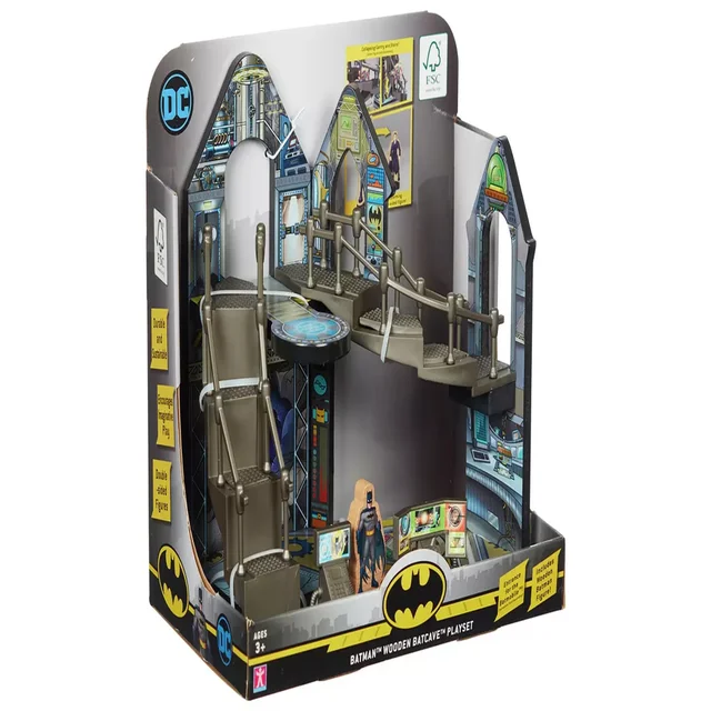 Batman Wooden Wayne Manor & Batcave Playset