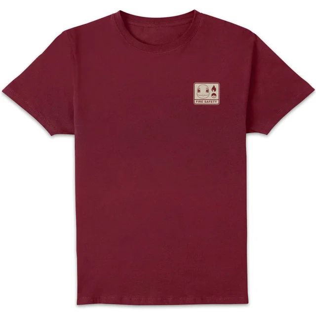 Pokémon Woodland Fire Safety Unisex T-Shirt - Burgundy