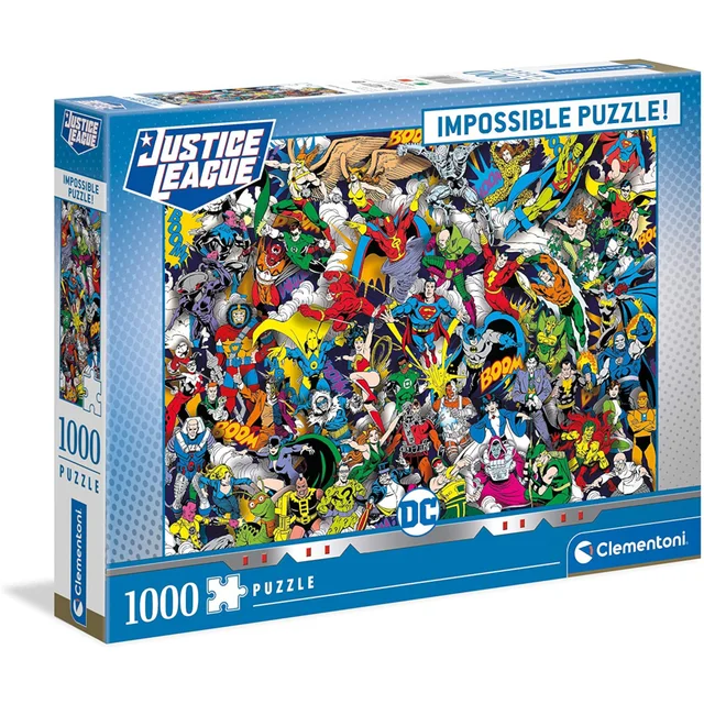 Clementoni Dc Justice League 1000 Piece Impossible Jigsaw Puzzle