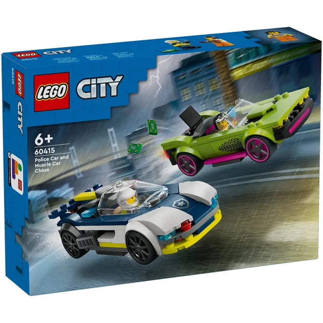 LEGO City Police Car and Muscle Car Chase Building Toy 60415