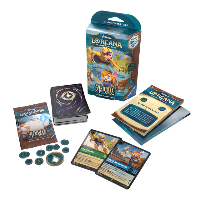 Disney Lorcana Trading Card Game Azurite Sea Emerald & Sapphire Starter Deck