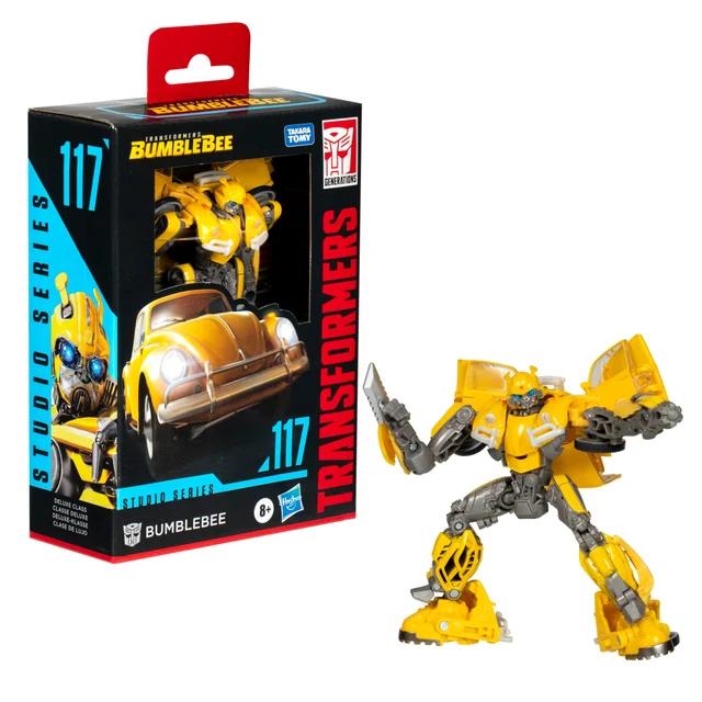 Hasbro Transformers Studio Series Deluxe Class Transformers: Bumblebee 117 Bumblebee 4.5” Action Figure, 8+