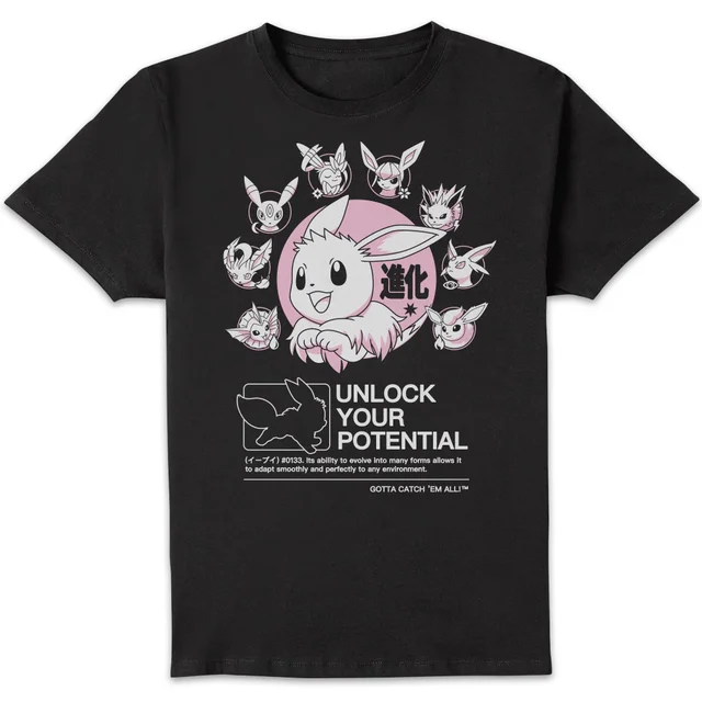 Pokémon Circle Of Eevee Evolutions Unisex T-Shirt - Black