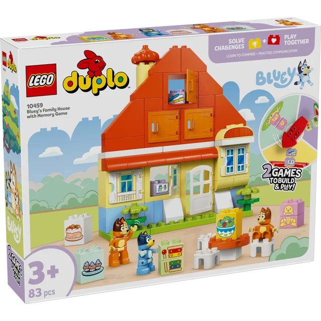 LEGO® DUPLO® Bluey: Bluey’s Family House with Memory Game Interactive Toy 10459