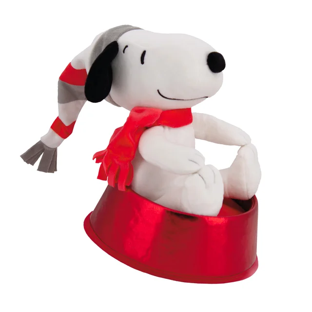 Hallmark PEANUTSTM Plush Christmas Tree Topper - SNOOPY & Dog Bowl