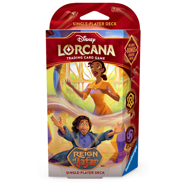 Disney Lorcana Trading Card Game Reign of Jafar Amber & Amethyst Starter Deck