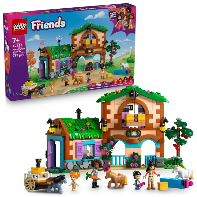 LEGO® Friends Pony Ranch & Stable Building Set, Horse Toy Playset 42654