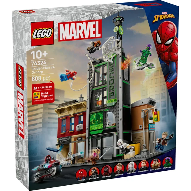 LEGO® ǀ Marvel Spider-Man vs. Oscorp, Kids’ Super Hero Building Kit 76324