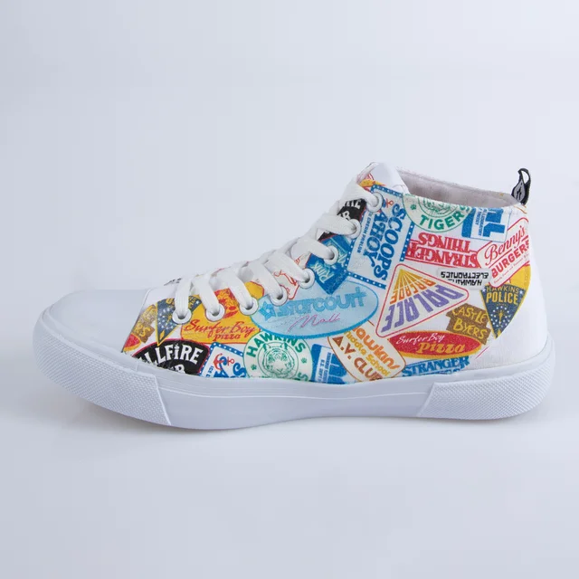 Akedo x Stranger Things Welcome to Hawkins High Top - White