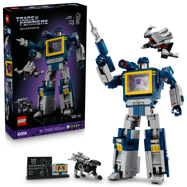 LEGO® Icons Transformers: Soundwave Model Kit Building Set for Adults 10358
