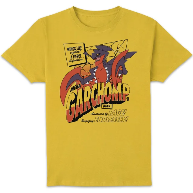 Pokémon Mega Garchomp Unisex T-Shirt - Yellow