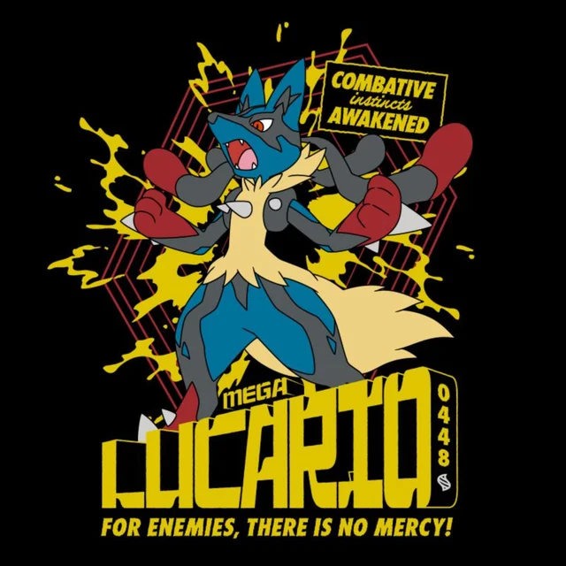 Pokémon Mega Lucario Unisex T-Shirt - Black