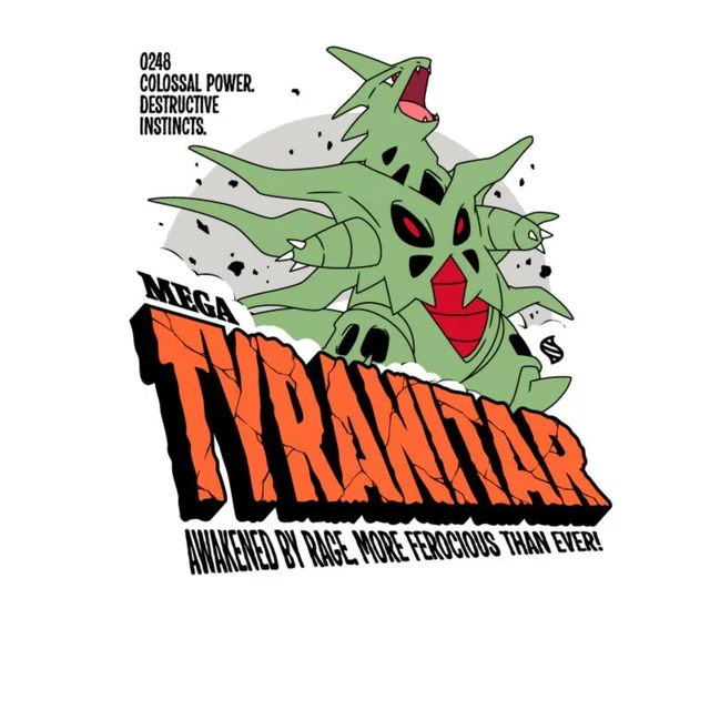 Pokémon Mega Tyranitar Unisex T-Shirt - White