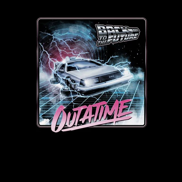 Back To The Future Outatime Synth Unisex T-Shirt - Black