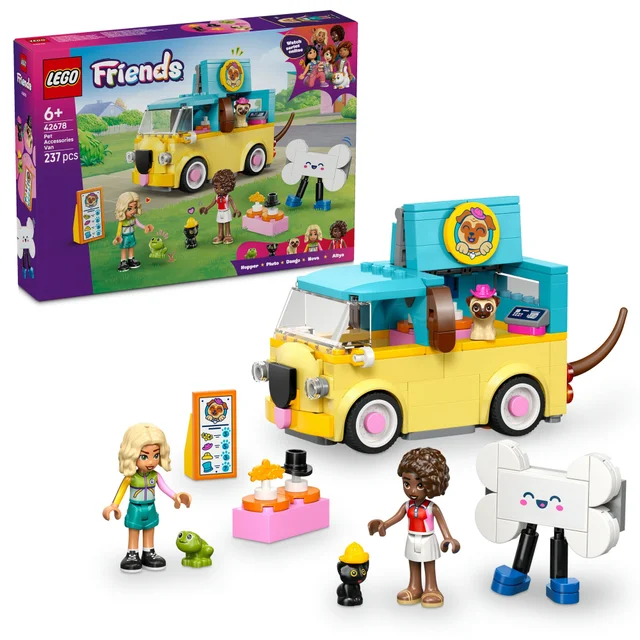 LEGO Friends Pet Accessories Van Toy with Pet Figures 42678