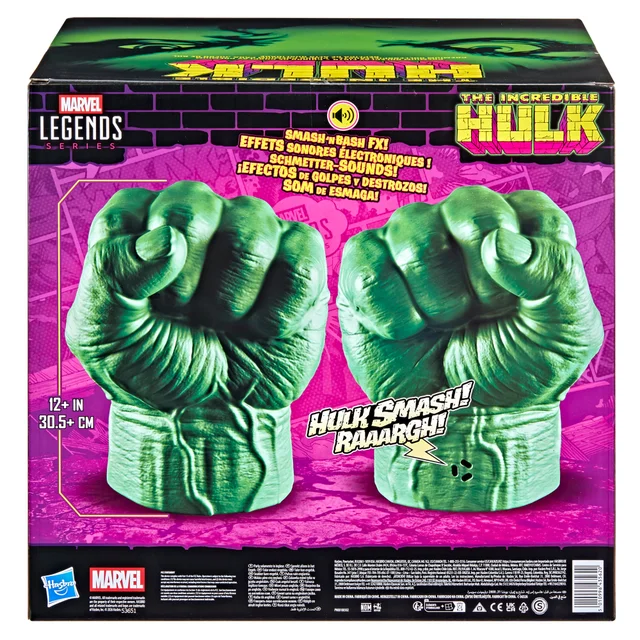 Marvel Legends Series Incredible Hulk Premium Roleplay Fists with Smash 'N Bash Sound FX, Collectibles for Adults